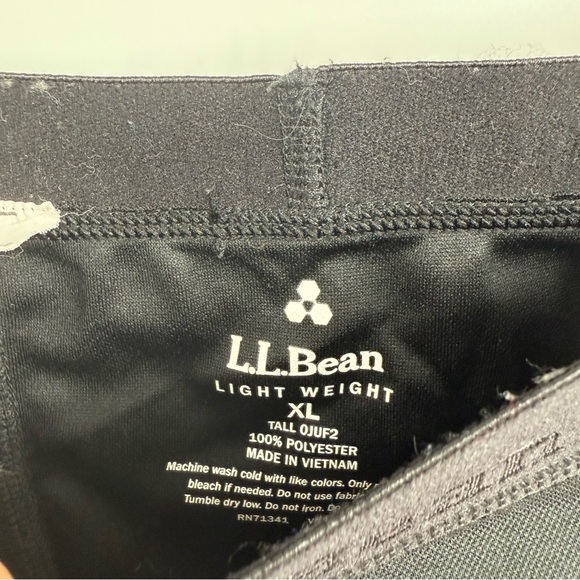 L.L Bean Long Underwear Pants Light Weight Men Size XL Tall Black Thermal Johns - Picture 5 of 7